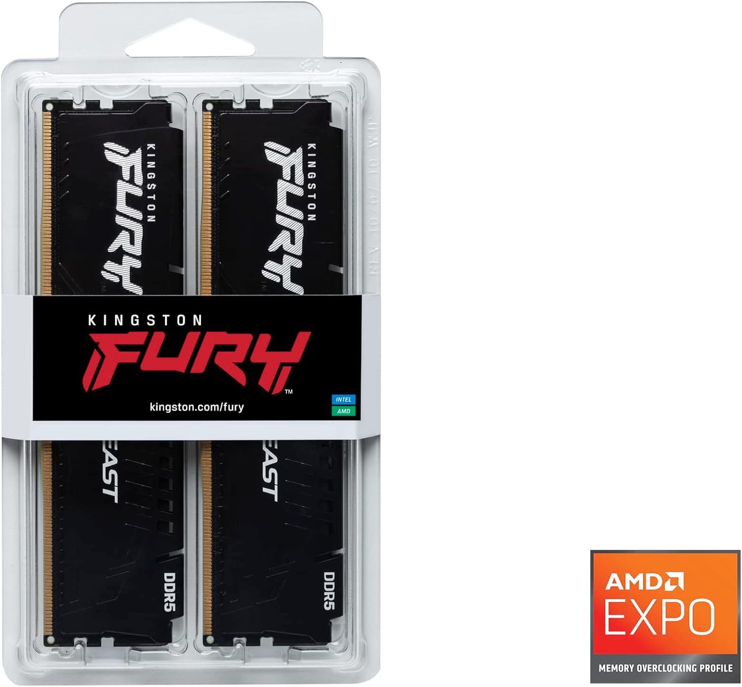 Kingston Fury Beast 32Go (2x16Go) DDR5 6000MHz - Mémoire PC Kingston sur grosbill.com - 4