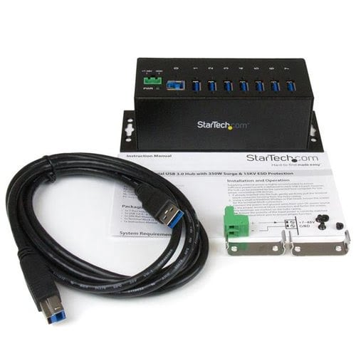 7 Port Industrial USB 3.0 Hub - Metal - Achat / Vente sur grosbill.com - 4