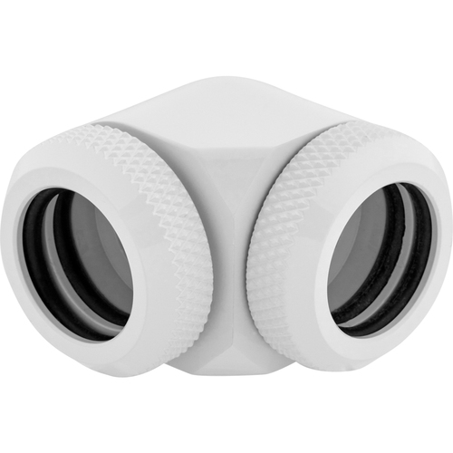 Corsair Fittings 90° Hydro X XF Hardline - 14mm Blanc (x2) - Watercooling - 1