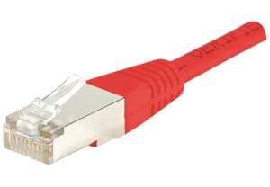 Patch RJ45 cat5E FTP 15cm rouge - Connectique réseau - grosbill.com - 0