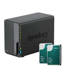 image produit Synology DS224+ - 2 Baies avec 2 Disques de 4 To Grosbill