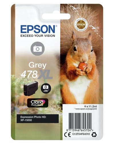 Epson Ink/478XL Squirrel 11.2ml GY - Achat / Vente Consommable imprimante sur grosbill.com - 1