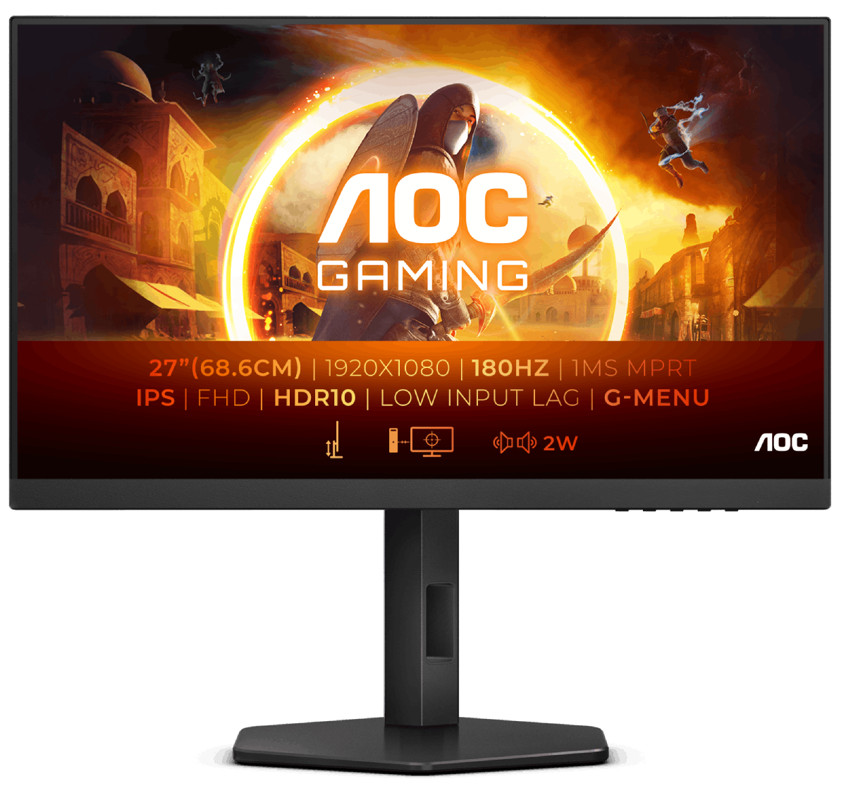 AOC 27"  27G4X - Ecran PC AOC - grosbill.com - 0