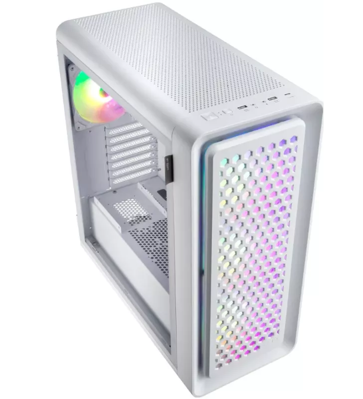 FSP CUT593A RGB Blanc sans alim/E-ATX/Verre trempé Blanc - Boîtier PC - 2