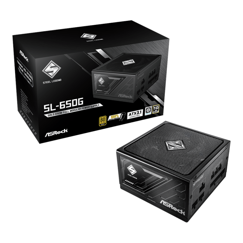 ASRock Steel Legend SL-650G - 650W - 80+ Gold - Noir (90-UXS065-GFEAAA) - Achat / Vente Alimentation sur grosbill.com - 0