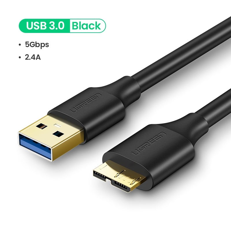 Câble USB-A vers Micro USB-B/1m/Noir - Connectique PC/Téléphonie  - 0