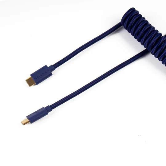 Cable Coiled Aviator - USB C - Bleu - Connectique PC - grosbill.com - 0