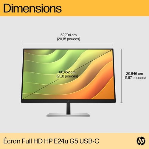 HP E24u G5 USB-C FHD Monitor - Achat / Vente sur grosbill.com - 8