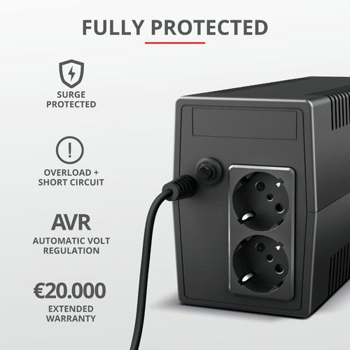 PAXXON 800 VA UPS 2 ELECTRICAL - Achat / Vente sur grosbill.com - 3