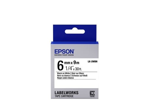 Epson TAPE - LK-2WBN STD BLK-/WHT 6/9 - Achat / Vente Consommable imprimante sur grosbill.com - 0