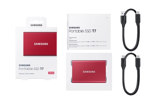 Samsung T7 500 GB RED - Achat / Vente sur grosbill.com - 11