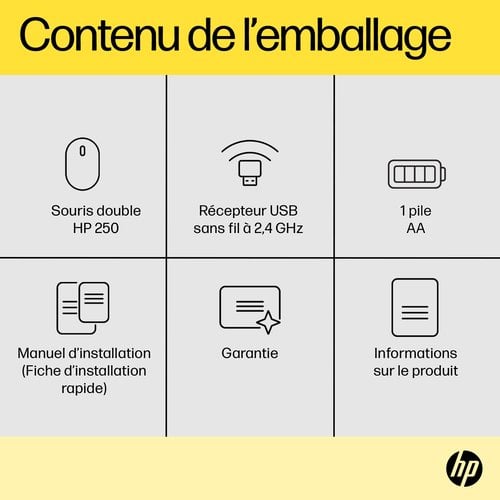 HP 250 Dual Wireless Mouse - Achat / Vente sur grosbill.com - 7