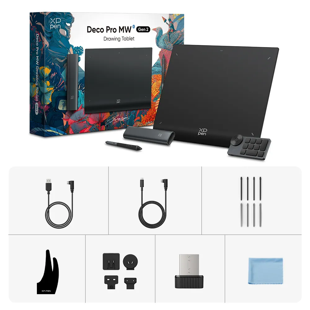 XPPEN Deco Pro MW Gen 2 5080LPI/9"/Noir - Tablette graphique - 3