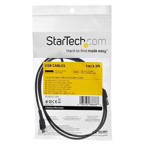 Cable - Black USB C Cable 1m - Achat / Vente sur grosbill.com - 3