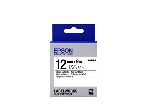 Epson TAPE LK-4WBN STD BLK-/WHT 12/9 - Achat / Vente Consommable imprimante sur grosbill.com - 0