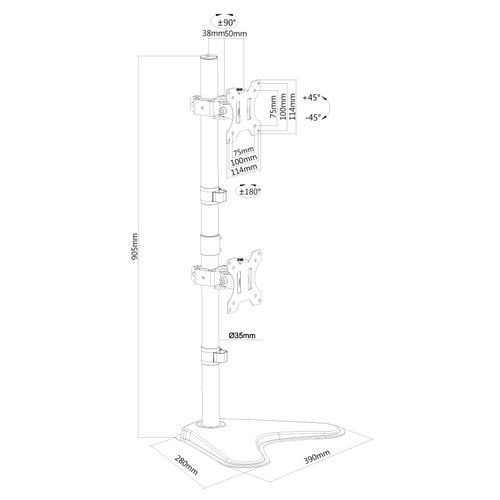 NewStar Flat Screen Desk Mount stand - Achat / Vente sur grosbill.com - 2