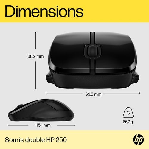 HP 250 Dual Wireless Mouse - Achat / Vente sur grosbill.com - 9