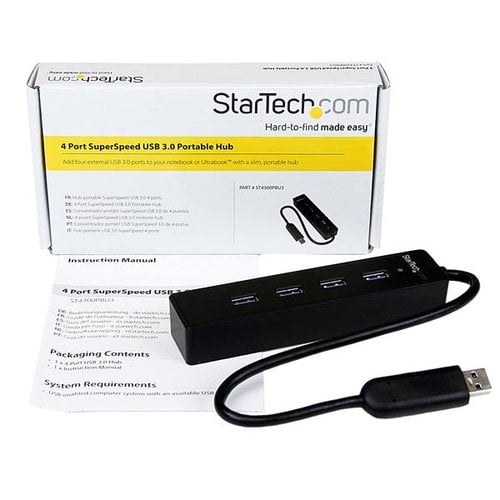 4 Port SuperSpeed Portable USB 3.0 Hub - Achat / Vente sur grosbill.com - 3