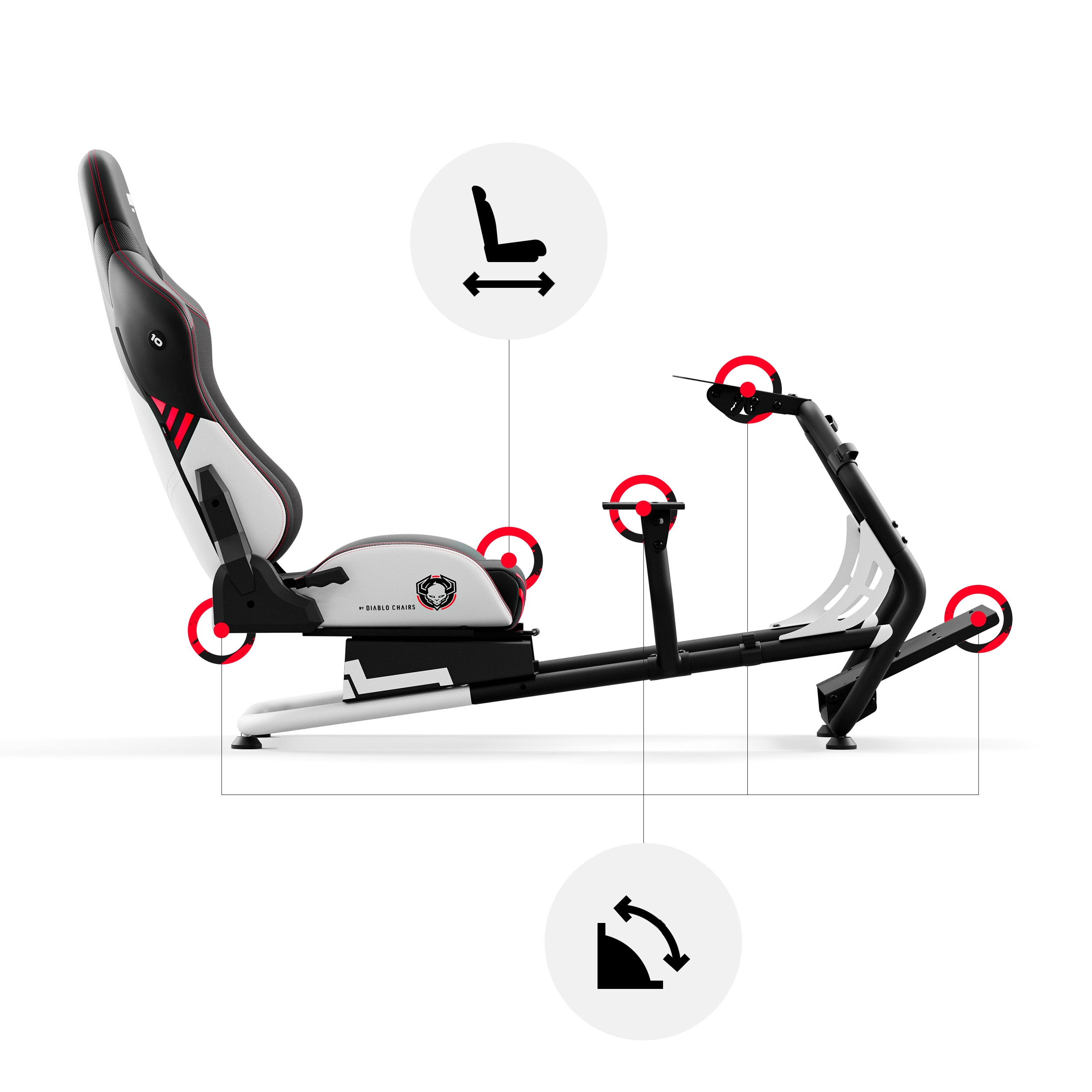 Diablo Chairs  X-Drive Cockpit + LG UltraWide 34WR50QK-B (1635 + 1636 / 34WR50QK-B) - Achat / Vente Pack Simracing sur grosbill.com - 6