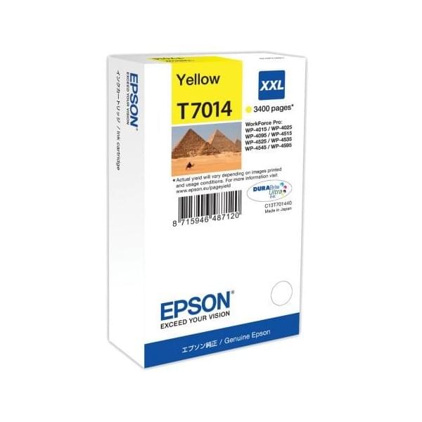 Cartouche d'encre Jaune XXL T7014 - 3400p pour imprimante Jet d'encre Epson - 0