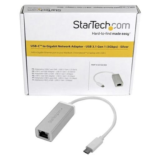 USB-C to Gigabit Network Adapter -Silver - Achat / Vente sur grosbill.com - 3