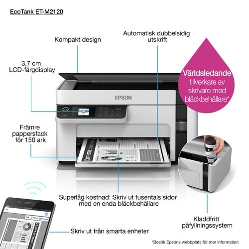 Imprimante multifonction Epson EcoTank ET-M2120 - grosbill.com - 43