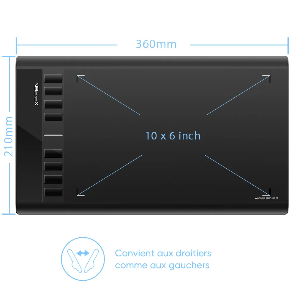 XPPEN Star03V2 STR03B 5080LPI/10"/Noir - Tablette graphique XPPEN - 4