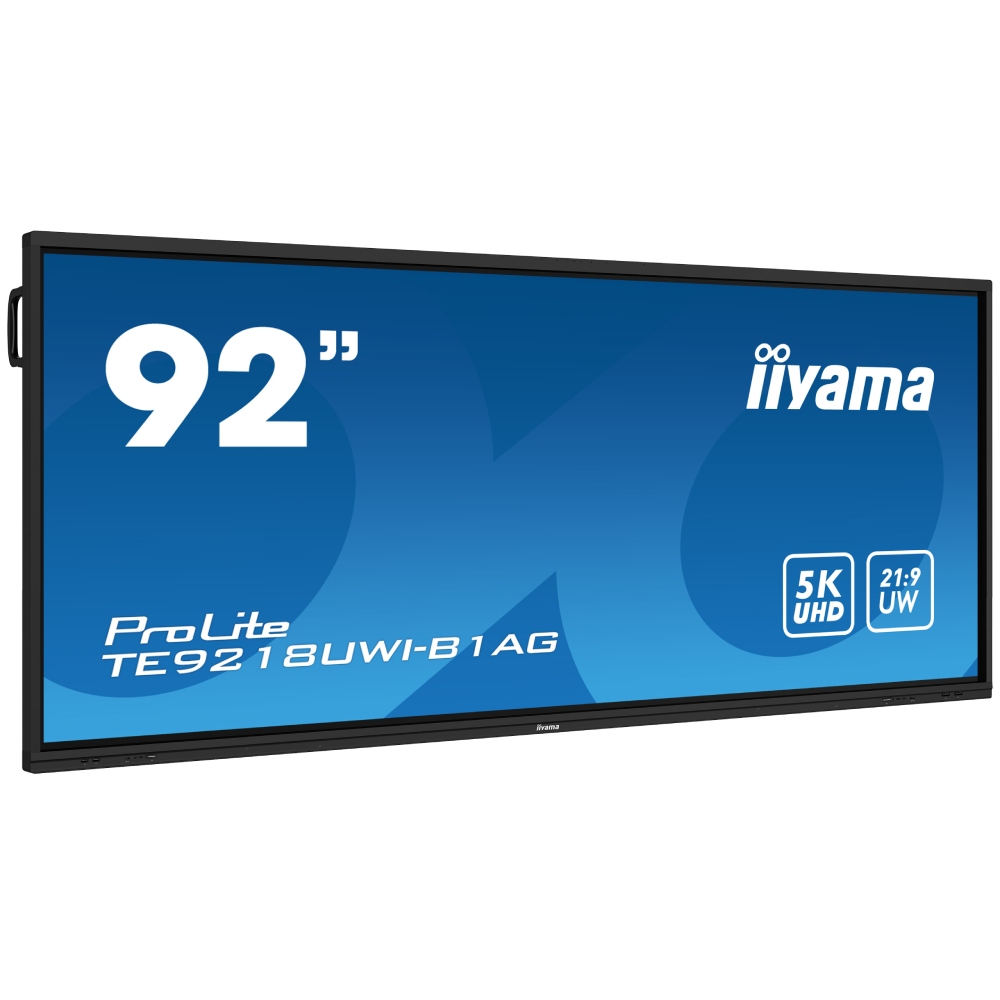 Iiyama ProLite TE9218UWI-B1AG - 92" Tactile 5K 21:9 USB-C RJ45 Wifi Android (TE9218UWI-B1AG) - Achat / Vente Affichage collaboratif sur grosbill.com - 1