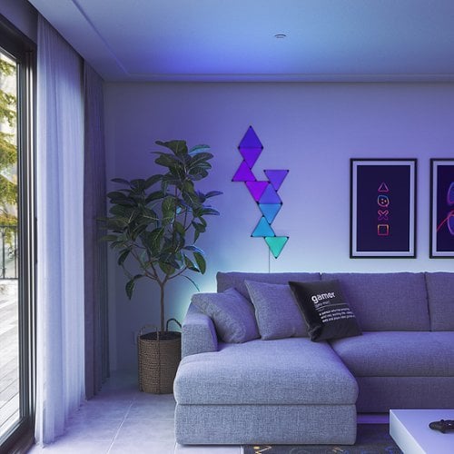 Nanoleaf Shapes Black Triangles Starter Kit - 9 pièces (NL47-0102TW-9PK) - Achat / Vente Objet connecté / Domotique sur grosbill.com - 2