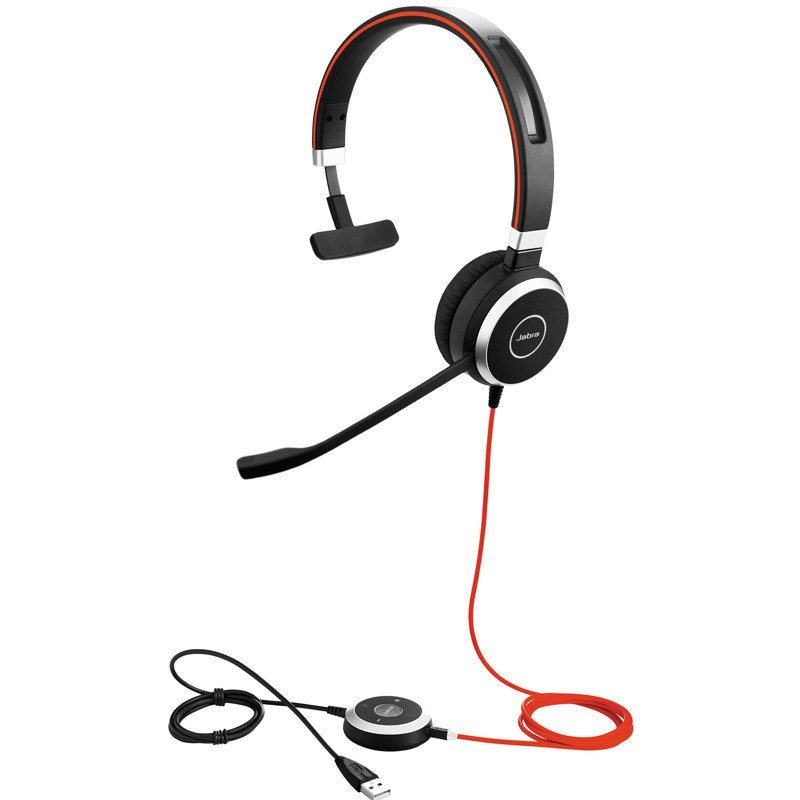 Jabra Evolve 40 MS Mono Mono Noir - Micro-casque - grosbill.com - 2