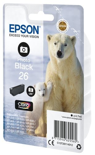 Epson Ink/26 Polar Bear 4.7ml PBK SEC - Achat / Vente Consommable imprimante sur grosbill.com - 1