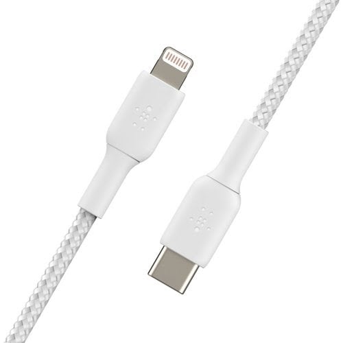 Lightning to USB-C Cable Braid 1M White - Achat / Vente sur grosbill.com - 1