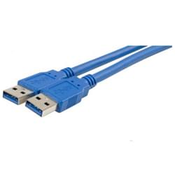 Câble USB 3.0 Mâle A -Mâle A - 1.8m - Connectique PC - grosbill.com - 0