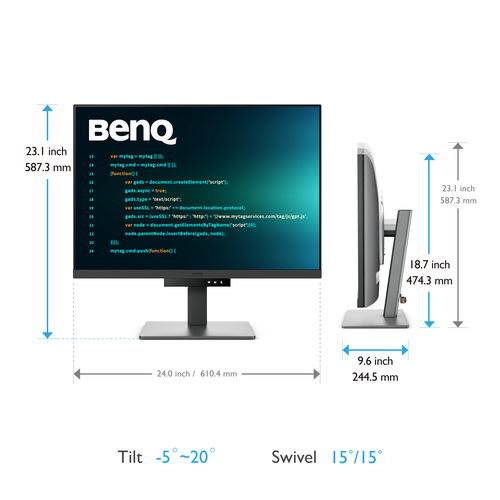 BenQ 28 pouces  9H.LM1LJ.TBE - Ecran PC BenQ - grosbill.com - 3