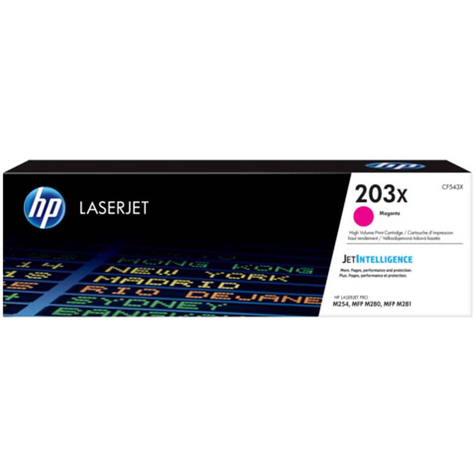 Toner Magenta 203X 2500 pages - CF543X pour imprimante Laser HP - 0