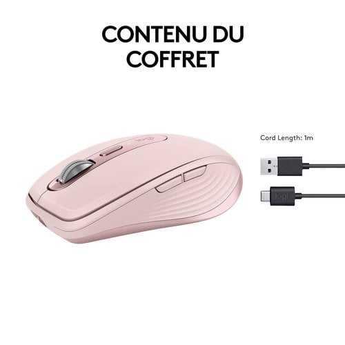 Logitech MX ANYWHERE 3S Rose - Souris PC Logitech - grosbill.com - 14