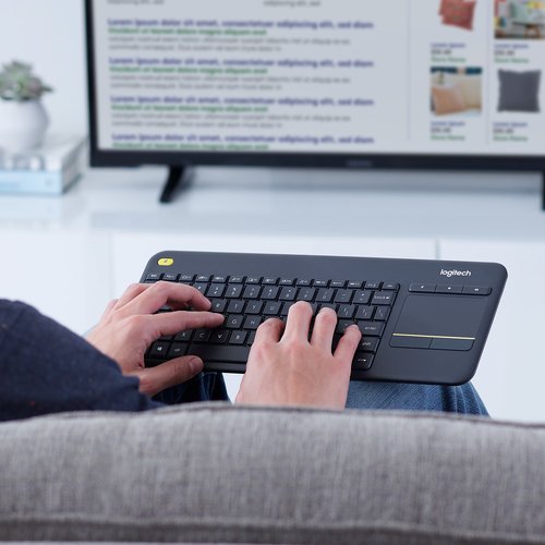 WIRELESS TOUCH KEYBOARD K400+ - Achat / Vente sur grosbill.com - 7