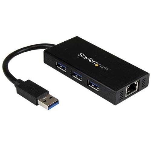 Portable USB 3.0 Hub w/Gigabit Ethernet - Achat / Vente sur grosbill.com - 0