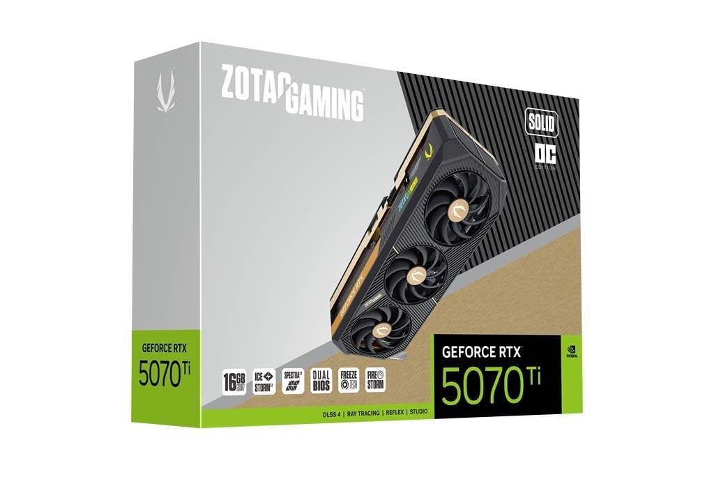 ZOTAC GeForce RTX 5070 Ti SOLID OC 16GB GDDR7 - Carte graphique - 7