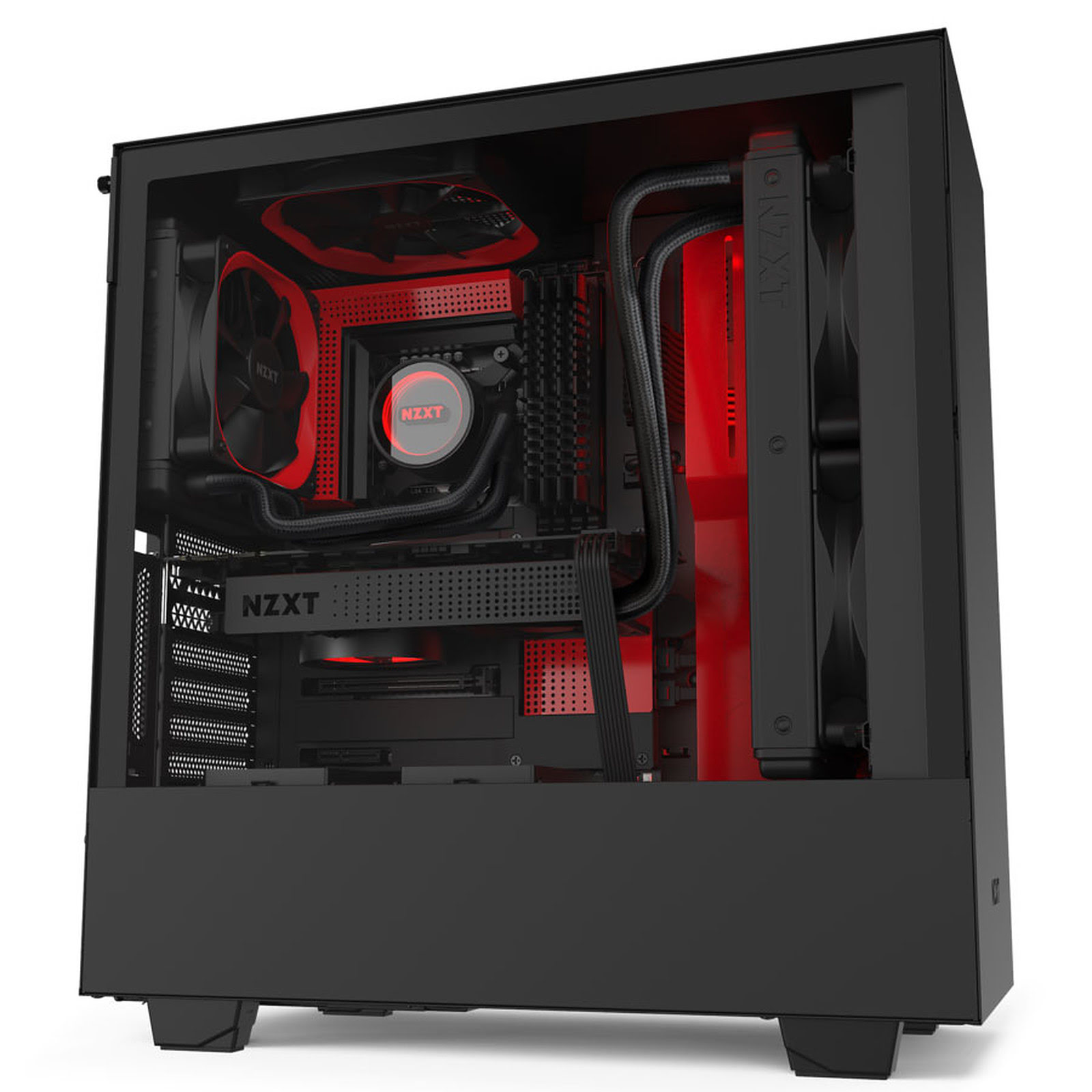 NZXT H510i Noir/Rouge Rouge - Boîtier PC NZXT - grosbill.com - 0