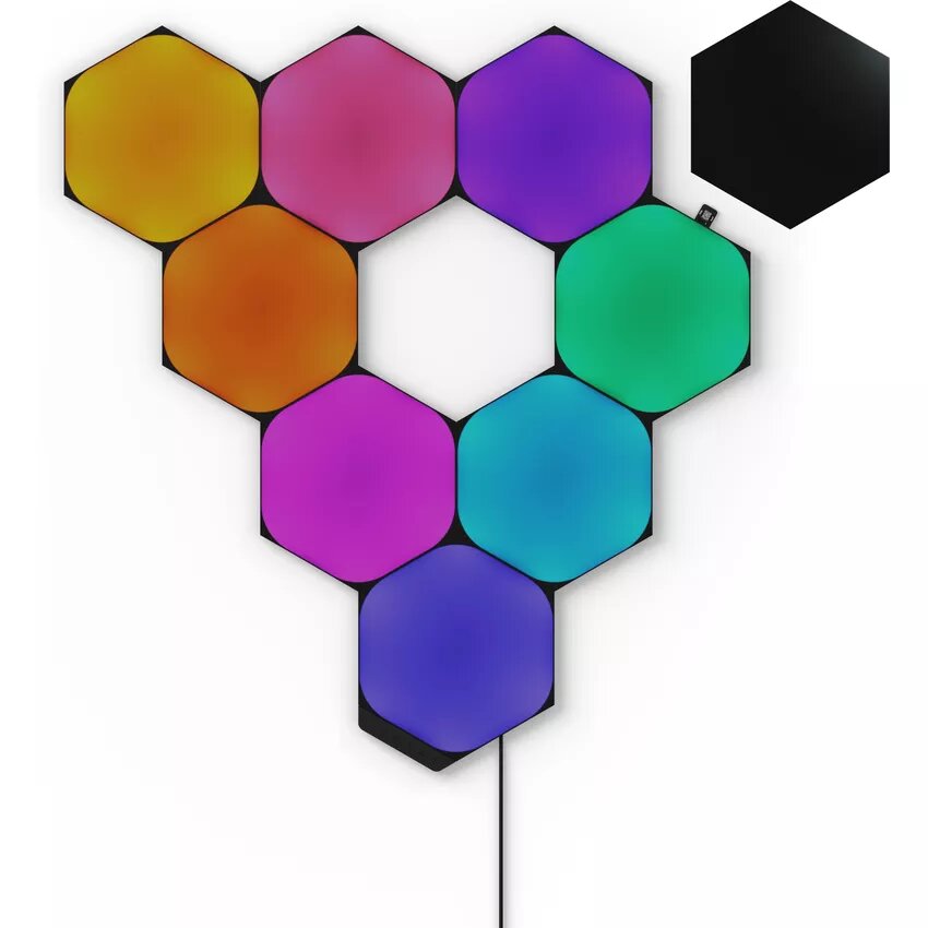 Nanoleaf Shapes Black Hexagons Starter Kit - 9 pièces (NL42-0102HX-9PK) - Achat / Vente Objet connecté / Domotique sur grosbill.com - 0