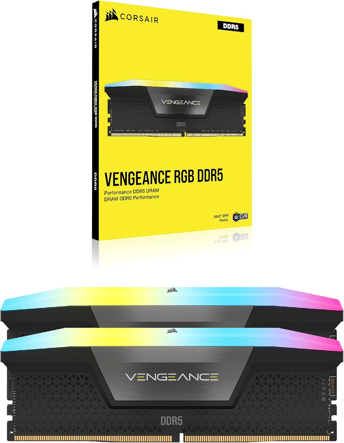 Corsair Vengeance RGB 16Go (2x8Go) DDR5 5200MHz - Mémoire PC Corsair sur grosbill.com - 1