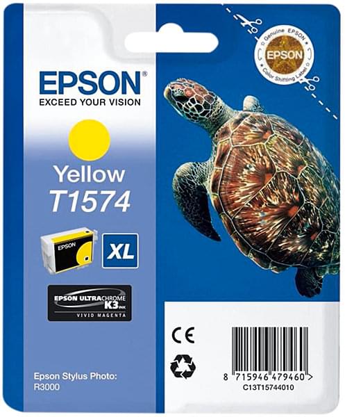 Cartouche T1574 Jaune pour imprimante Jet d'encre Epson - 0