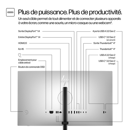 HP 27"  8J9E6AA#ABB - Ecran PC HP - grosbill.com - 6