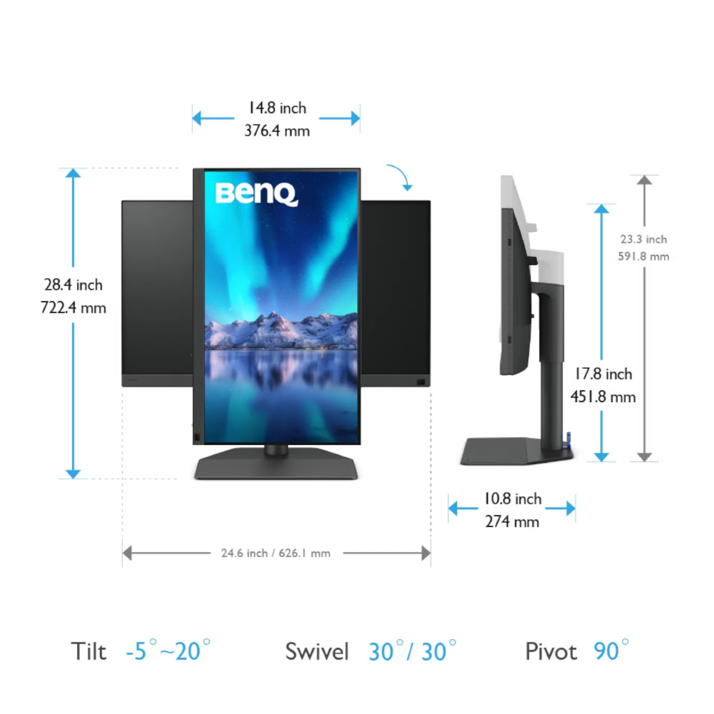 BenQ 27"  SW272U - Ecran PC BenQ - grosbill.com - 4