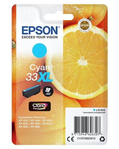 Epson - Cyan - C13T33624012 - Achat / Vente Consommable imprimante sur grosbill.com - 2