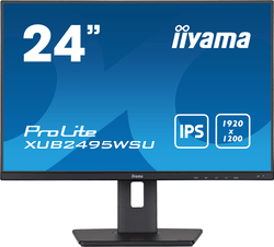 Ecran PC Iiyama XUB2495WSU-B5 - 24.1" FHD+ 60Hz IPS 5ms Pivot VGA DP HDMI Grosbill