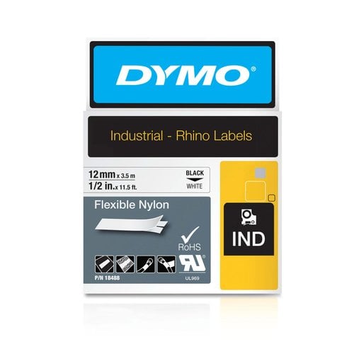 Dymo NYLON FLEXIBLE RHINO 12MM X 3.5 - Achat / Vente Consommable imprimante sur grosbill.com - 1