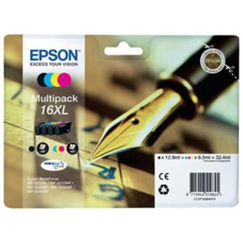 Cartouche d'encre Multipack (N,J,C,M) 16XL - T1636 pour imprimante Jet d'encre Epson - 0