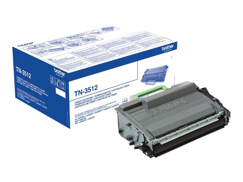 Toner Noir très haut rendement 12K pages - TN3512 pour imprimante  Brother - 0